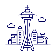 Space Needle TOWER Illustration from UX Line Set