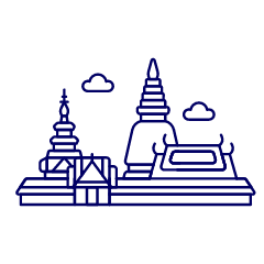 Wat Phra Kaew Illustration from UX Line Set