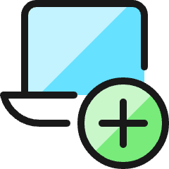 Laptop Add Icon from Ultimate Colors Set