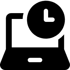 Laptop Clock Icon from Ultimate Bold Set