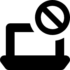 Laptop Disable Icon from Nova Solid Set