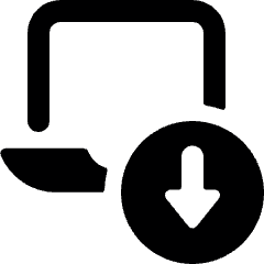 Laptop Download Icon from Ultimate Bold Set