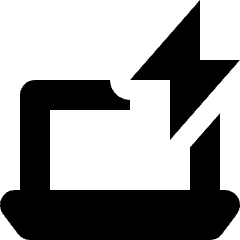 Laptop Flash Icon from Nova Solid Set