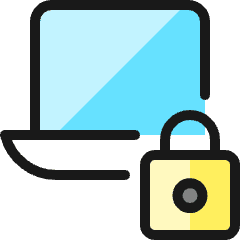 Laptop Lock 2 Icon from Ultimate Colors Set