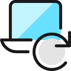 Laptop Refresh Icon from Ultimate Colors Set
