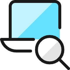 Laptop Search Icon from Ultimate Colors Set