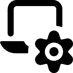Laptop Settings Icon from Ultimate Bold Set