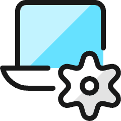 Laptop Settings Icon from Ultimate Colors Set