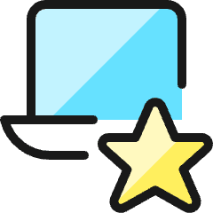 Laptop Star Icon from Ultimate Colors Set