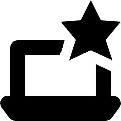 Laptop Star Icon from Nova Solid Set