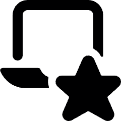 Laptop Star Icon from Ultimate Bold Set