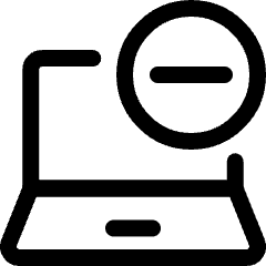 Laptop Subtract Icon from Ultimate Regular Set