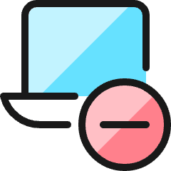 Laptop Subtract Icon from Ultimate Colors Set