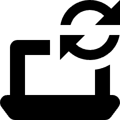 Laptop Sync Icon from Nova Solid Set