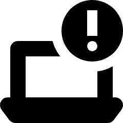 Laptop Warning Icon from Nova Solid Set