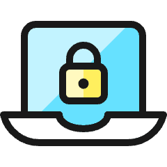 Laptop Lock 1 Icon from Ultimate Colors Set