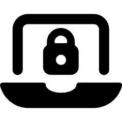 Laptop Lock 1 Icon from Ultimate Bold Set