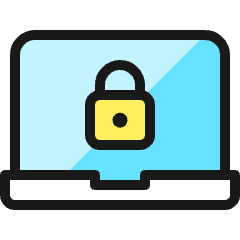 Laptop Lock Icon from Ultimate Colors Set