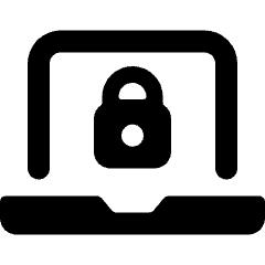 Laptop Lock Icon from Ultimate Bold Set