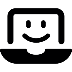 Laptop Smiley 1 Icon from Ultimate Bold Set