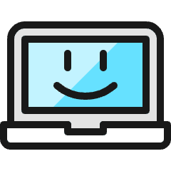 Laptop Smiley Icon from Ultimate Colors Set