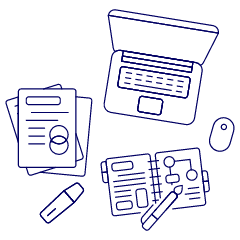 Laptop Workspace 1 Illustration from UX Line Set