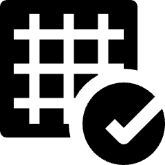 Grid Check Icon from Nova Solid Set