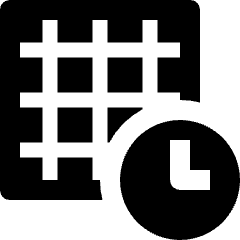 Grid Clock Icon from Nova Solid Set