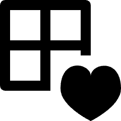 Grid Favourite Heart Icon from Nova Line Set