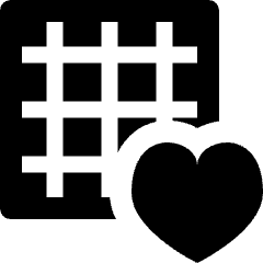 Grid Favourite Heart Icon from Nova Solid Set