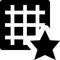 Grid Favourite Star Icon from Nova Solid Set