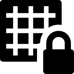 Grid Lock Icon from Nova Solid Set