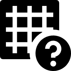 Grid Question Icon from Nova Solid Set