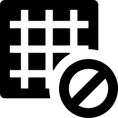 Grid Restrict Icon from Nova Solid Set