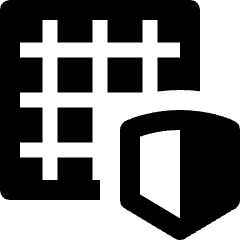 Grid Security Shield Icon from Nova Solid Set