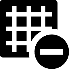 Grid Subtract Remove Icon from Nova Solid Set