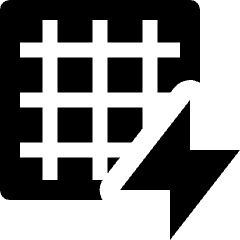 Grid Thunder Quick Icon from Nova Solid Set