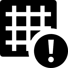 Grid Warning Icon from Nova Solid Set