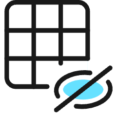 Layers Grid Hide Icon from Ultimate Colors Set