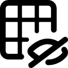 Layers Grid Hide Icon from Ultimate Bold Set