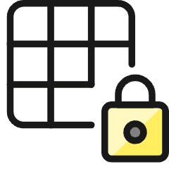 Layers Grid Lock Icon from Ultimate Colors Set
