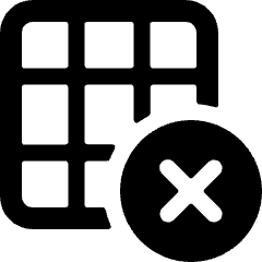 Layers Grid Remove Icon from Ultimate Bold Set
