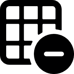 Layers Grid Subtract Icon from Ultimate Bold Set