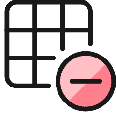 Layers Grid Subtract Icon from Ultimate Colors Set