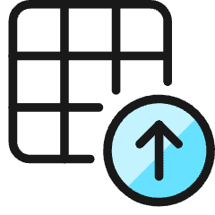 Layers Grid Upload Icon from Ultimate Colors Set