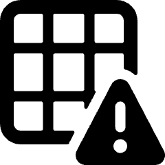 Layers Grid Warning Icon from Ultimate Bold Set