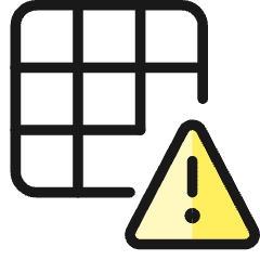 Layers Grid Warning Icon from Ultimate Colors Set