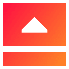 Bar Bottom Panel Open Icon from Sharp Gradient Set