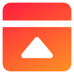 Bar Top Panel Close Icon from Core Gradient Set