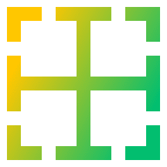 Border Center Icon from Sharp Gradient Set